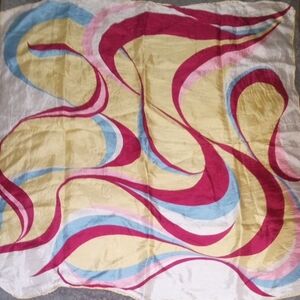 Colorful Abstract Silk Scarf